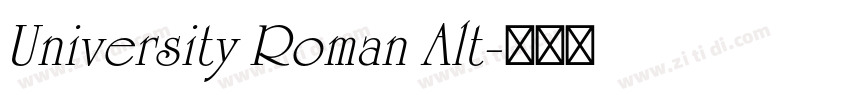 University Roman Alt字体转换